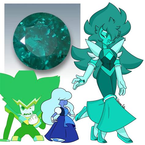 Emerald + Sapphire Fusion - Dioptase | Cartoon Amino