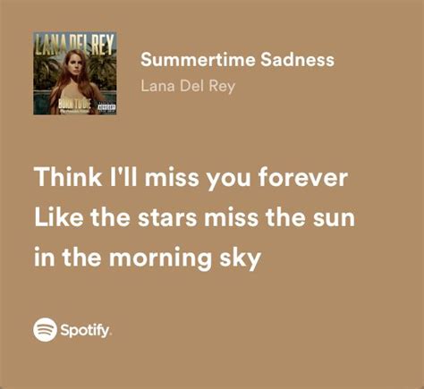 Lana Del Rey Summertime Sadness Lyrics