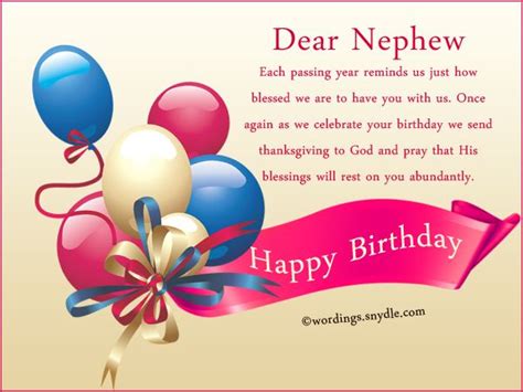 Nephew Birthday Messages: Happy Birthday Wishes for Nephew Wordings and Messages Happy Birthday ...