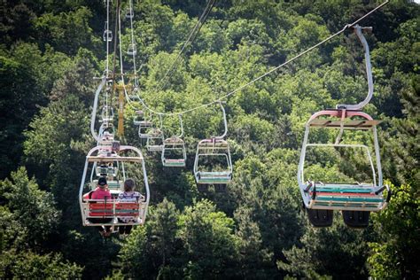 People in the Mutianyu Cable Car for a Ride To the Great Wall of China ...