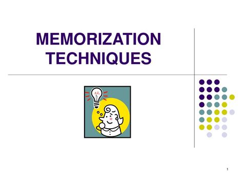 PPT - MEMORIZATION TECHNIQUES PowerPoint Presentation, free download ...