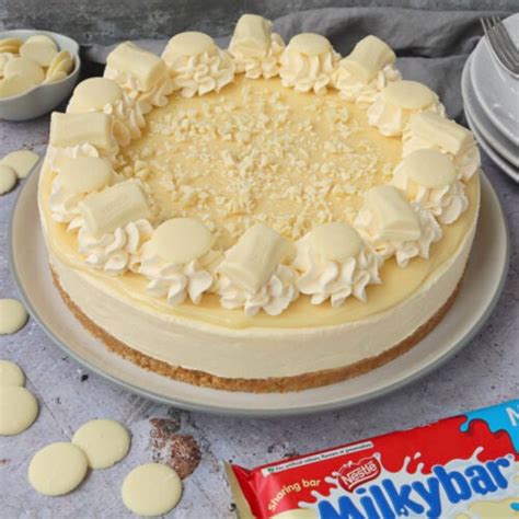 Milkybar Cheesecake (No Bake) - The Baking Explorer