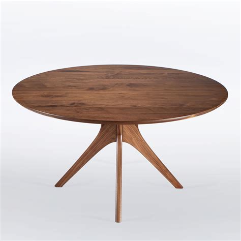 Ofm Mid Century Modern Round Dining Table Solid Wood Legs In | My XXX Hot Girl