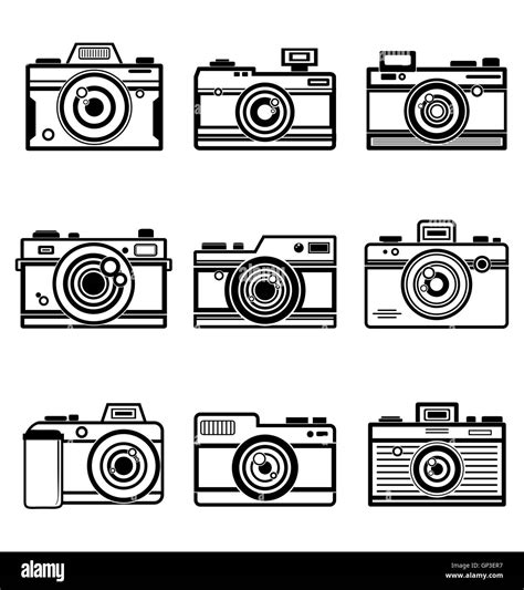 Set Of Outline Camera Icon Stock Vector Image & Art - Alamy