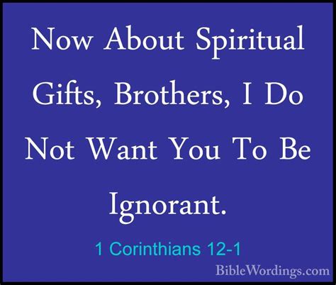 1 Corinthians 12 - Holy Bible English - BibleWordings.com