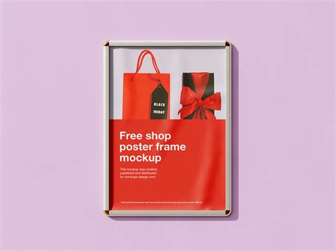 Free shop poster frame mockup - Instant Download