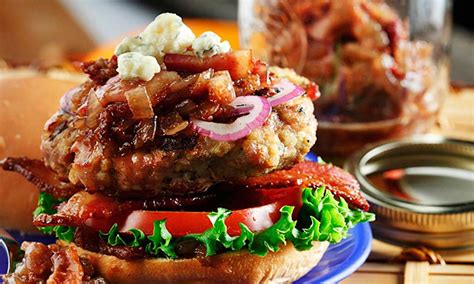 Grilled Pork Burgers with Bacon Onion Jam — Sask Pork