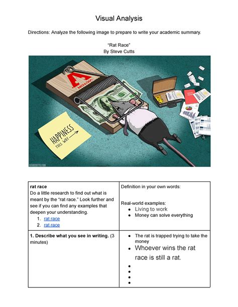 Copy of Rat Race Visual Analysis - Visual Analysis Directions: Analyze ...