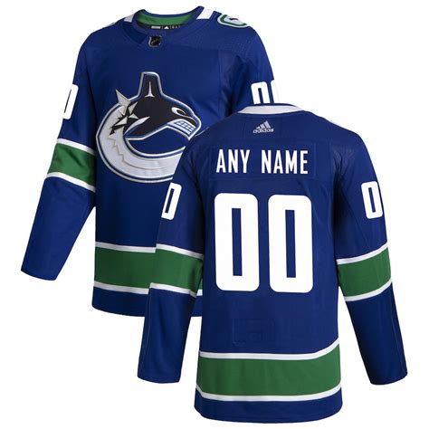 Men's Vancouver Canucks adidas Blue Authentic Pro Custom Home Jersey