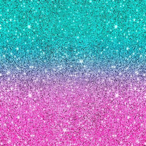 Pink and turquoise glitter ombre Art Print by ArtOnWear - X-Small | Turquoise glitter, Ombre art ...