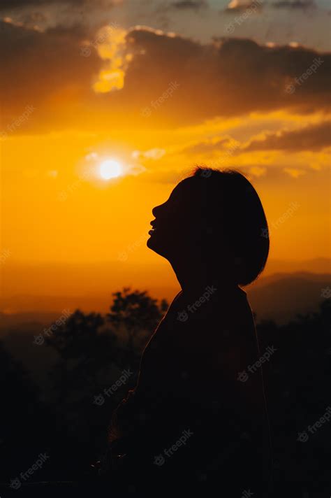 Girl Sunset Silhouette