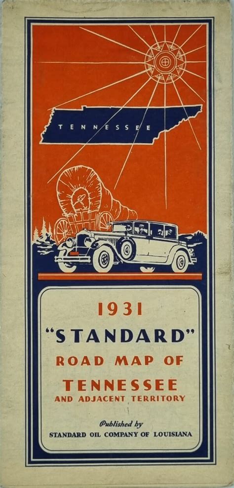 Standard Oil Company – Road Map – Tennessee - Hungry Traveller