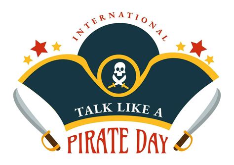 International Talk Like A Pirate Day Vector Illustration with Cute Pirates Cartoon Character in ...