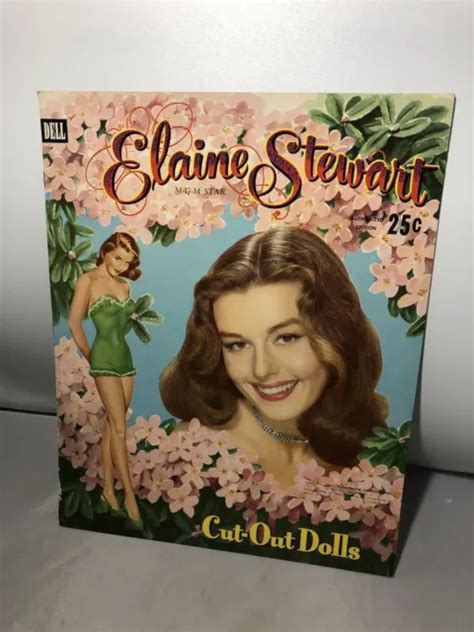 RARE VINTAGE ORIGINAL 1954 Dell Elaine Stewart Cut-Out Paper Doll Book Uncut $149.99 - PicClick