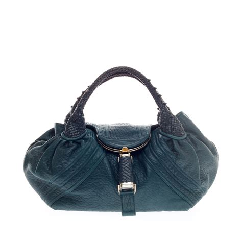 Buy Fendi Spy Bag Leather Blue 118809 – Rebag