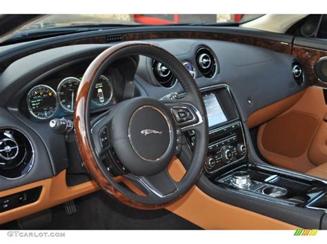 London Tan/Navy Blue Interior 2011 Jaguar XJ XJ Supercharged Photo ...