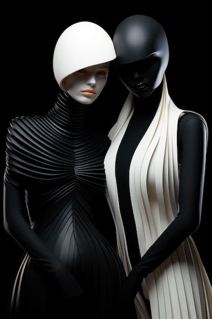 Premium AI Image | Fashion week futurism fashion models