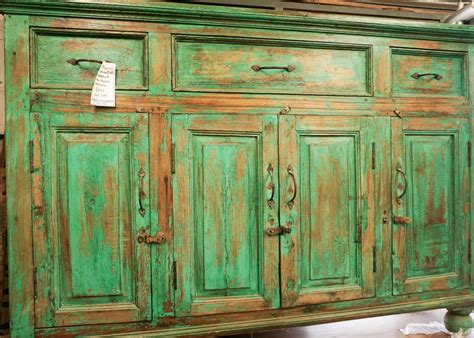 Painted Green Cabinet – Burgess Reclamation