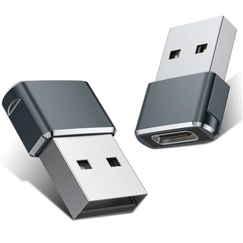 Buy Basesailor USB C Female to USB Male Adapter (Pack of 2) - Gray Online at desertcartIreland