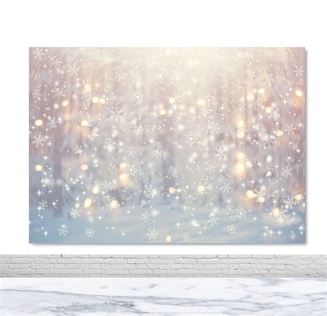 Christmas Snowy Forest Photography Backdrop Winter Snowflakes - Etsy