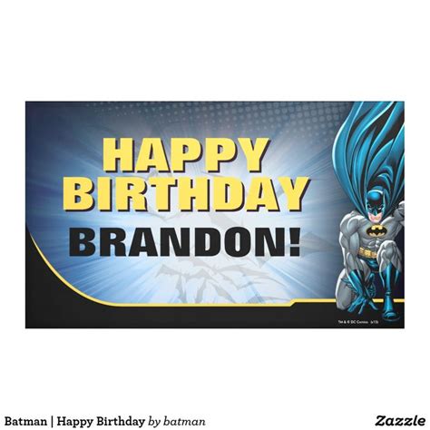 Batman | Happy Birthday Banner | Zazzle | Birthday banner, Batman birthday, Happy birthday banners