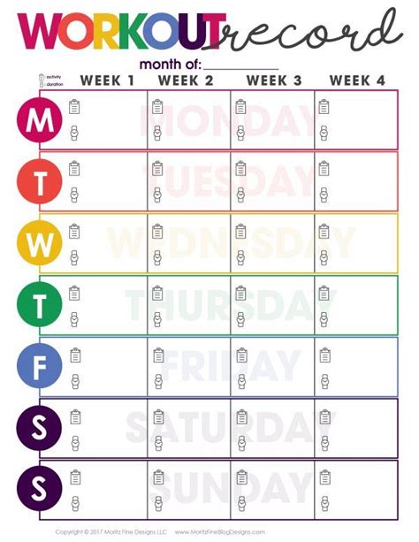 Workout Record Fitness Tracker | Free Printable Included | Fitness ...