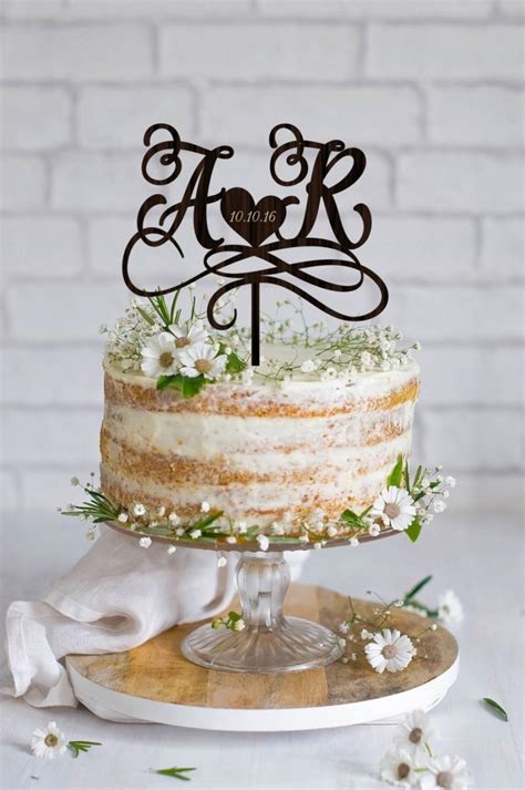 Wedding Cake Topper Initials Cake Topper Names Personalized Wedding Cake Topper Wood Cake Topper ...