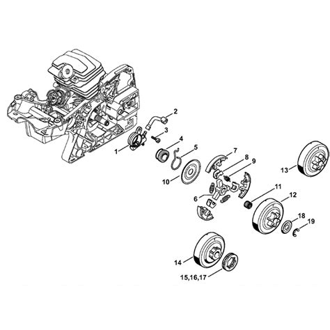 Stihl MS 251 Chainsaw (MS251 C-BEQ) Parts Diagram, Oil Pump