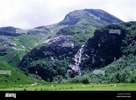 Steall Waterfall Glen Nevis, Highlands Region, west, western Scotland, UK, travel, Scottish ...