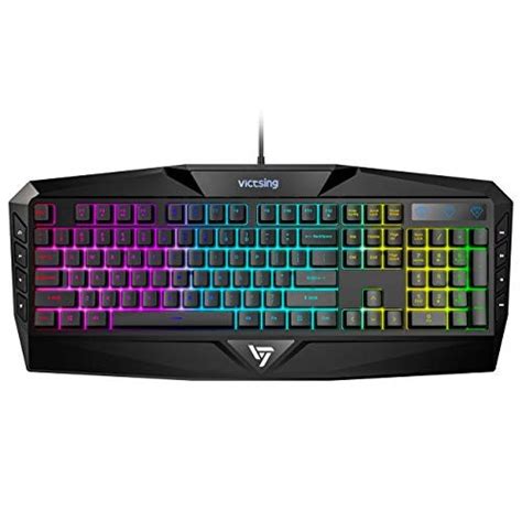 Teclado Gamer VicTsing RGB LED Arcoiris -Negro