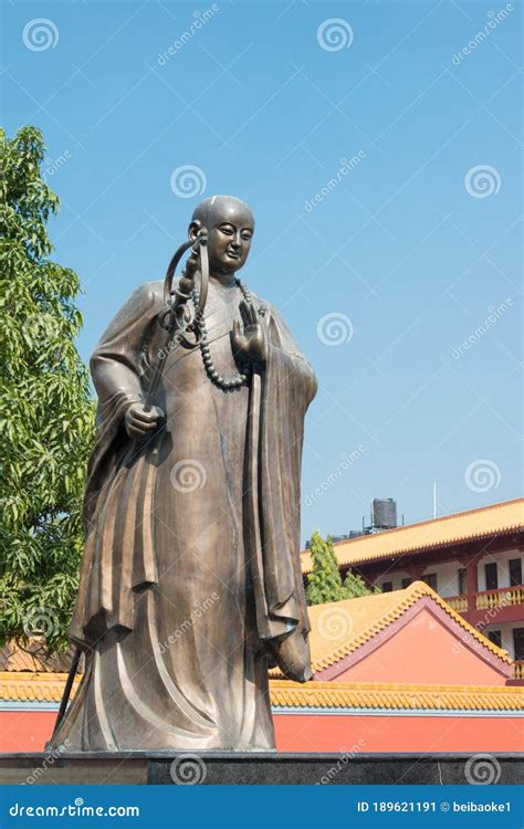 Xuanzang Statue at Chinese Buddhist Monastery in Lumbini, Nepal. Stock ...