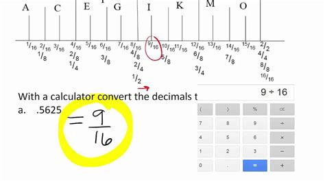 Converting "Ruler" decimals to fractions 1 - YouTube