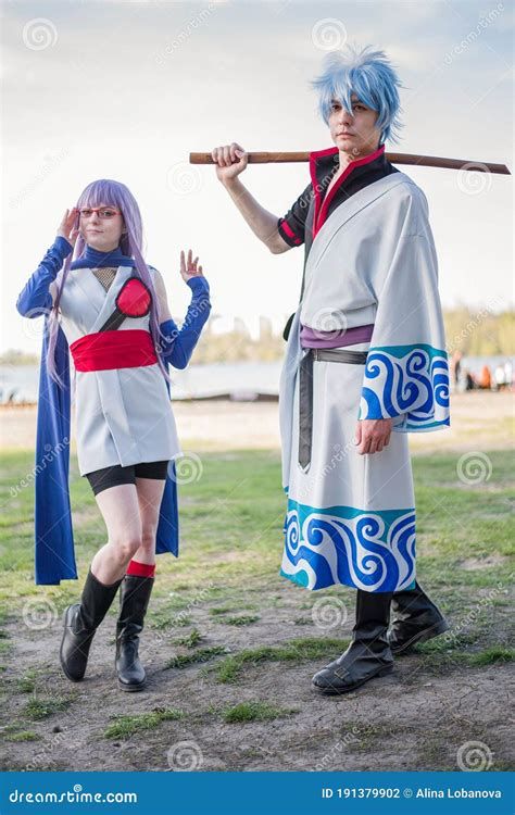 Cute Young White European Guy And Girl Cosplay Characters Gintoki ...