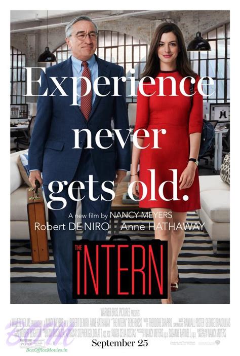 Poster for The Intern movie starring Robert De Niro and Anne Hathaway ...