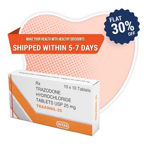 Trazonil 25mg, Trazodone Tablets at Rs 111/box | Trazonil in Mumbai ...