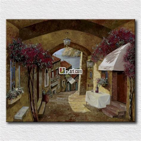 European country scenery oil painting printed on canvas high quality ...