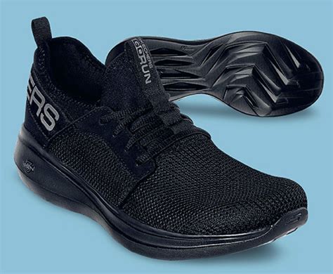 Men's Black Skechers Air Cooled GOGA Mat Athletic Sneakers - Athletic