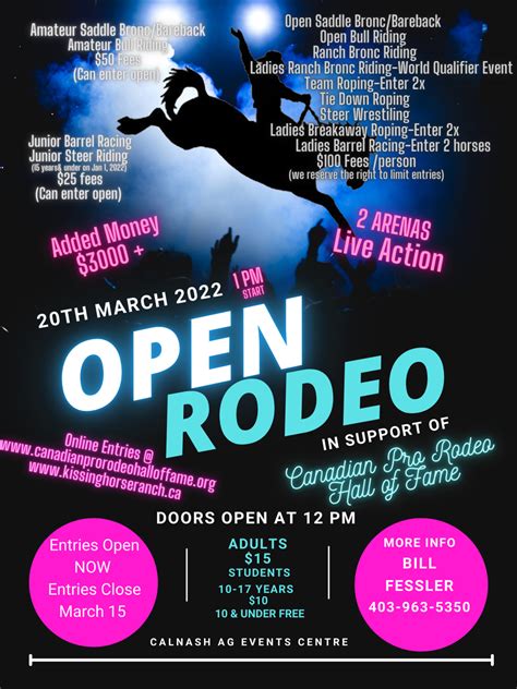 Open Rodeo with the Hall of Fame as the Benefactor — Canadian Rodeo ...