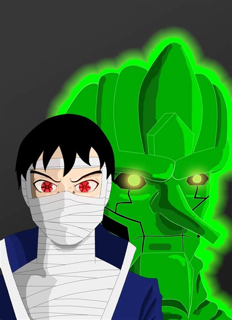 Uchiha OC with his Susanoo by ChibiBardock on DeviantArt