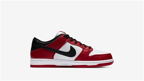 Nike SB Dunk Low Pro Chicago (Red, Black & White) | END. Launches