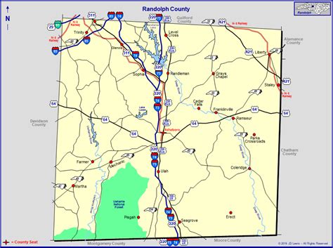 Randolph County Nc Wall Map Premium Style By Marketma - vrogue.co