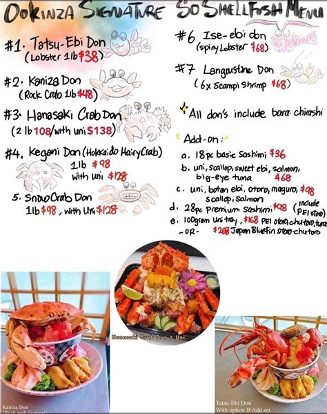 Menu at KIN KIN O-Ka-Ne by Oo-Kinza Fish House restaurant, Toronto