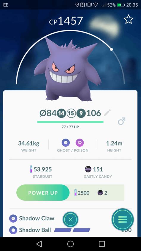 Gengar best moveset? It the highest number I've seen on calcy iv : r ...