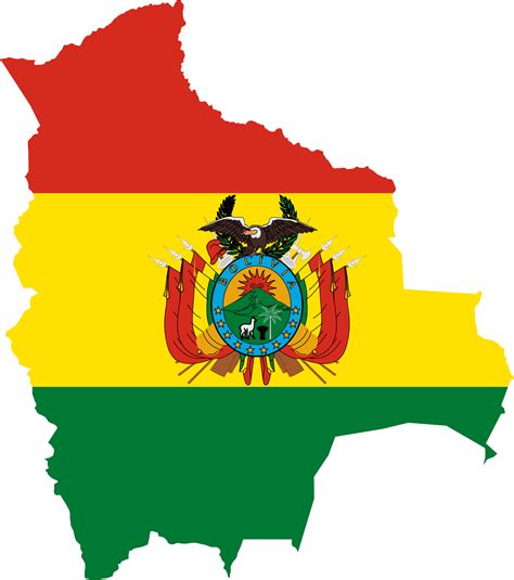 Clipart - Bolivia Flag Map