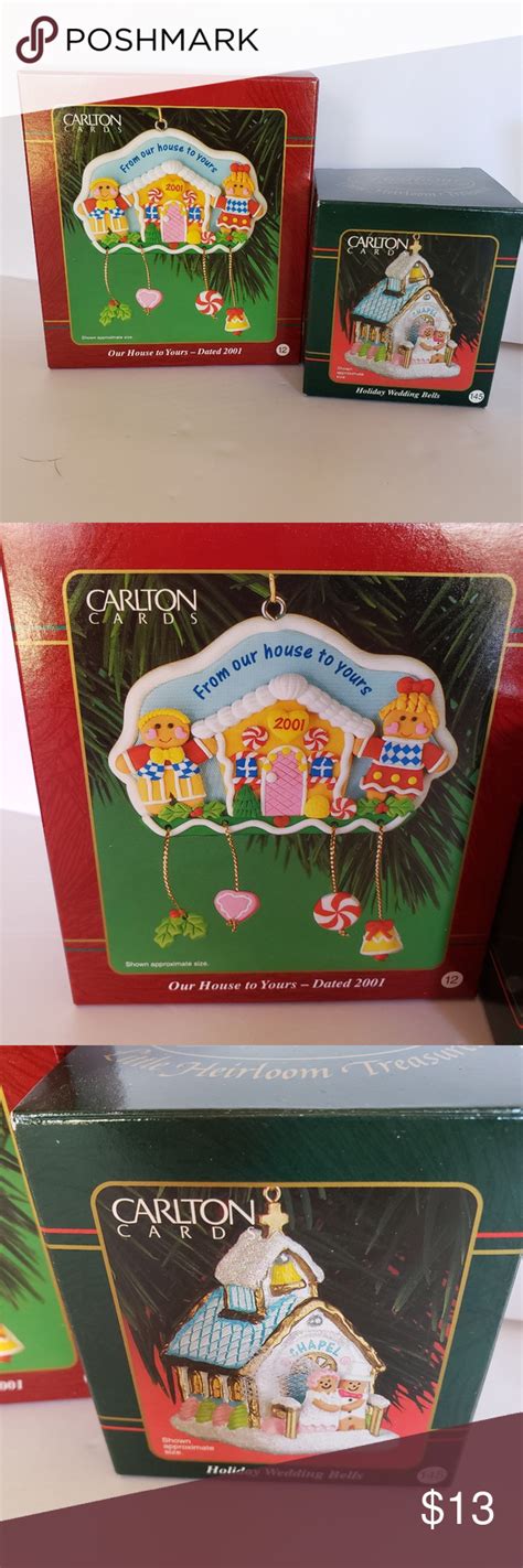 Carlton cards Christmas ornaments Set of two ornaments Mint in box with tags attached 1. From ...