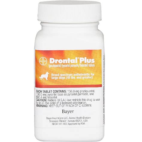 Drontal Plus for Large Dogs (1 Tablet) | Free Shipping | EP Rx