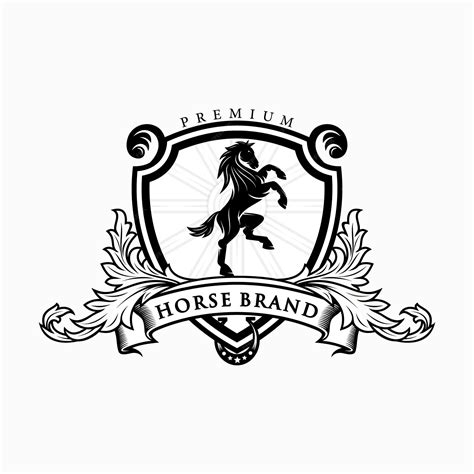 Premium Vector | Vintage horse brand illustration logo