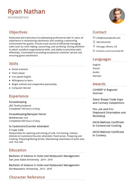 Housekeeping Resume Sample in 2024 - ResumeKraft