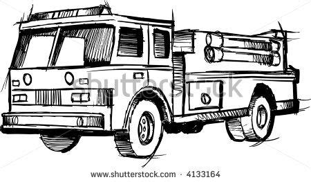 fire truck clipart outline - Amie Baughman