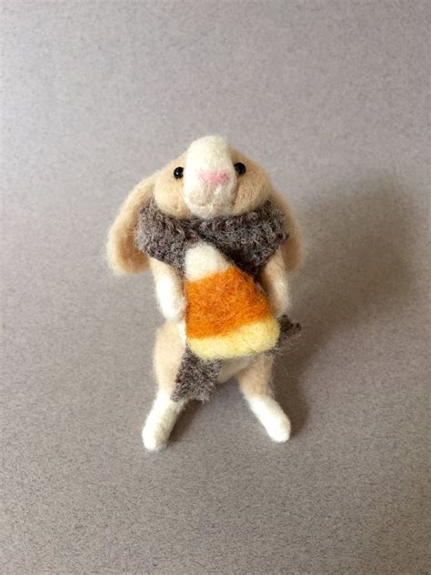 Needle Felted Halloween Rabbit Needle Felted Wool Animal - Etsy